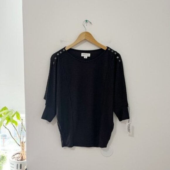 Velvet by Graham & Spencer Tops - NEW Velvet by Graham & Spencer Aslina Dark Gray Short Sleeve Blouse Size XS